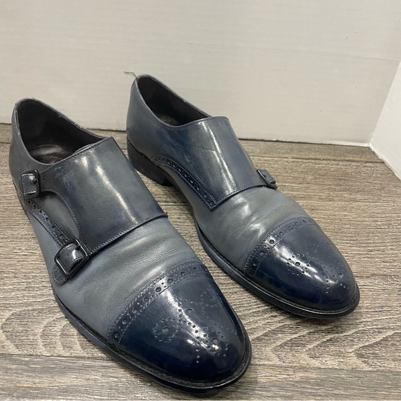 Bruno MarcOxford dress loafers with Double Monk Straps....